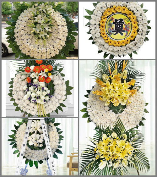山东青岛莱西市龙水街道官道村花圈速递
